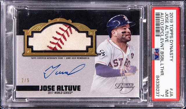 2019 Topps Dynasty Jose Altuve Autograph Special Event Baseball Threads #ASEBL-JA card image