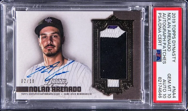 2019 Topps Dynasty Nolan Arenado Autograph Patches #NA4 card image