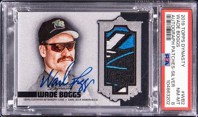2019 Topps Dynasty Wade Boggs Autograph Patches Silver #WB2 card image