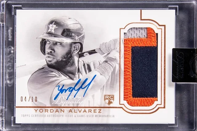 2019 Topps Dynasty Yordan Alvarez Autograph Patch #DAP-YA3 card image