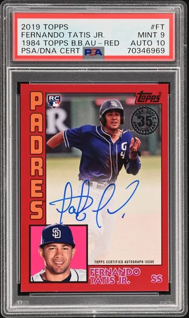 2019 Topps Fernando Tatis Jr. 1984 Topps Baseball Autographs Red #FT card image