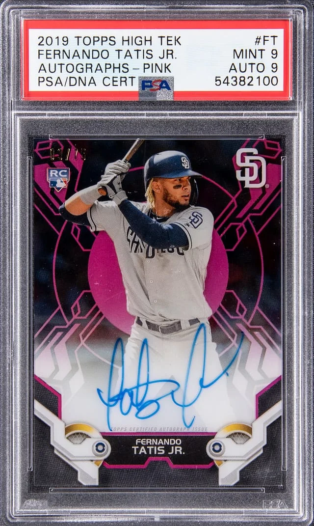 2019 Topps Fernando Tatis Jr. High Tek Autographs Pink #HTA-FT card image