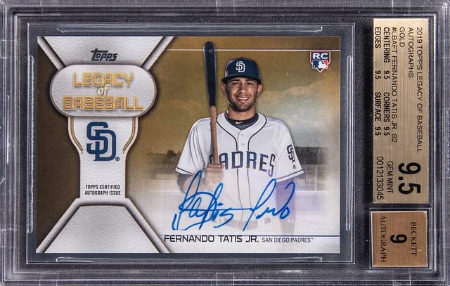 2019 Topps Fernando Tatis Jr Legacy Of Baseball Gold Autograph #LBA-FT card image