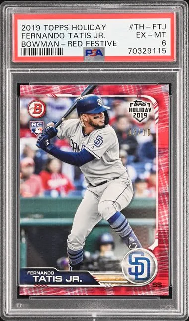 2019 Topps Fernando Tatis Jr. Holiday Bowman Red Festive #TH-FTJ card image