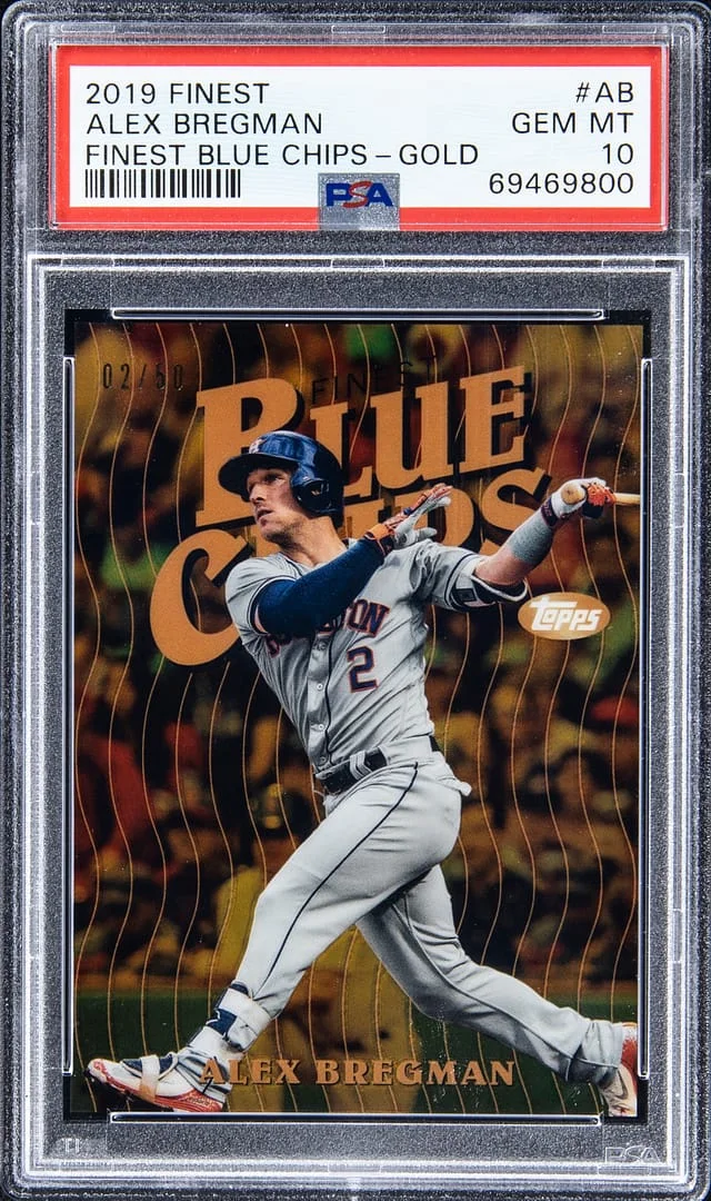 2019 Topps Finest Alex Bregman Blue Chips Gold #AB card image