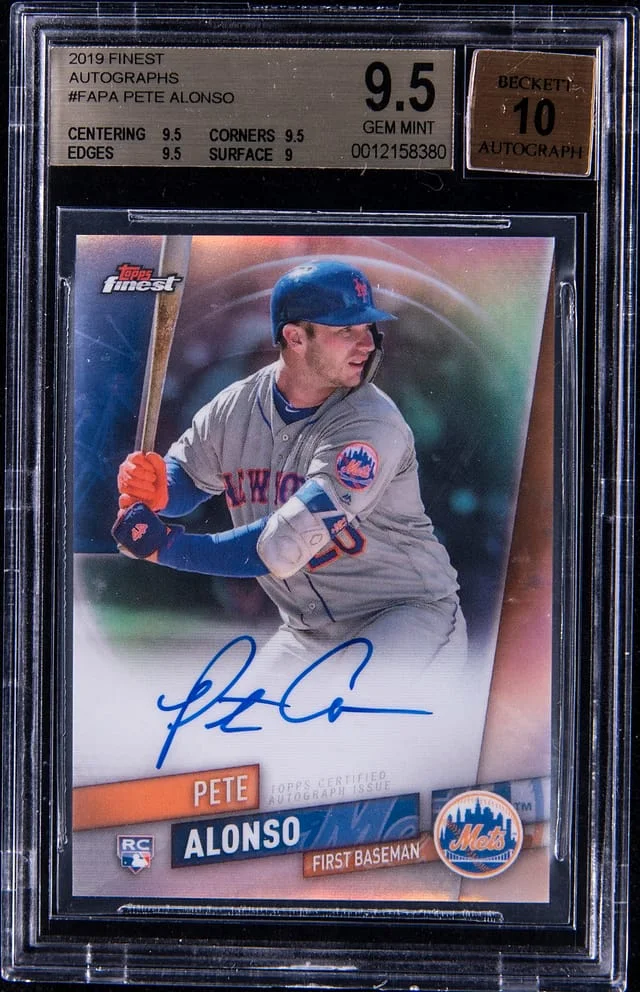 2019 Topps Finest Pete Alonso Autograph #FA-PA card image
