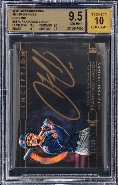 2019 Topps Francisco Lindor Inception Silver Signings Gold Ink #SS-FL card image