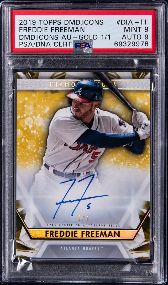 2019 Topps Freddie Freeman Diamond Icons Autograph Gold #DIA-FF card image