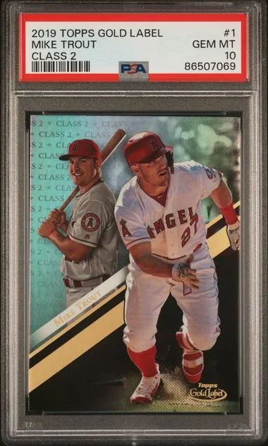 2019 Topps Gold Label Class 2 Mike Trout #1 card image
