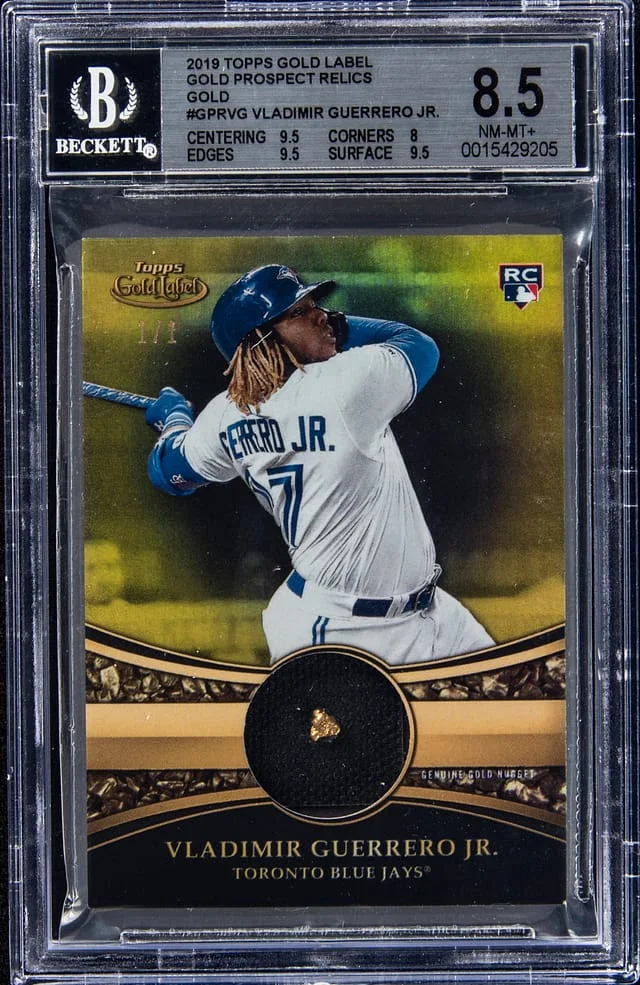 2019 Topps Gold Label Vladimir Guerrero Jr. Gold Prospect Relics #GPR-VG card image