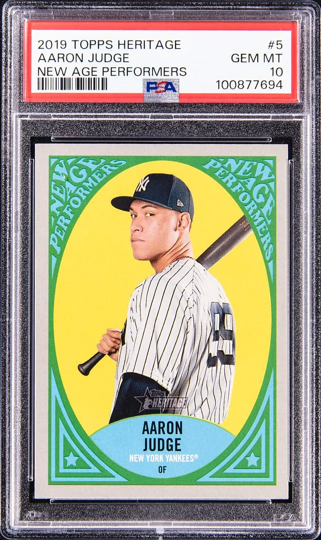 2019 Topps Heritage Aaron Judge New Age Performers #5 card image