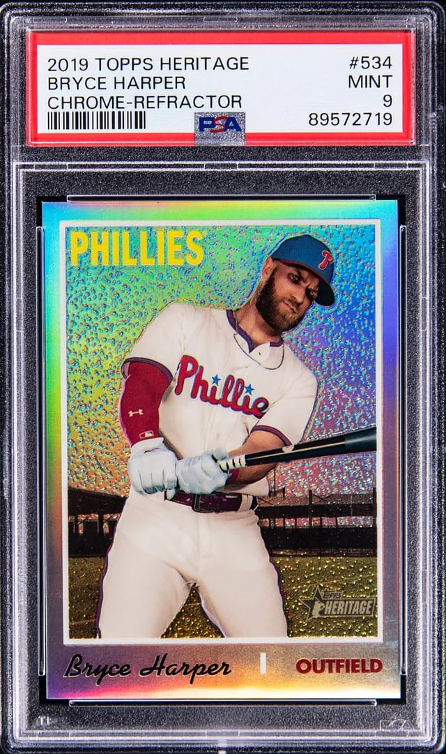 2019 Topps Heritage Chrome Bryce Harper Refractor #534 card image