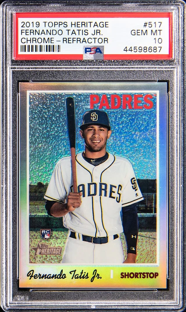 2019 Topps Heritage Chrome Fernando Tatis Jr. Refractor #517 card image