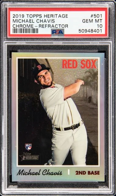 2019 Topps Heritage Michael Chavis Refractor #501 card image
