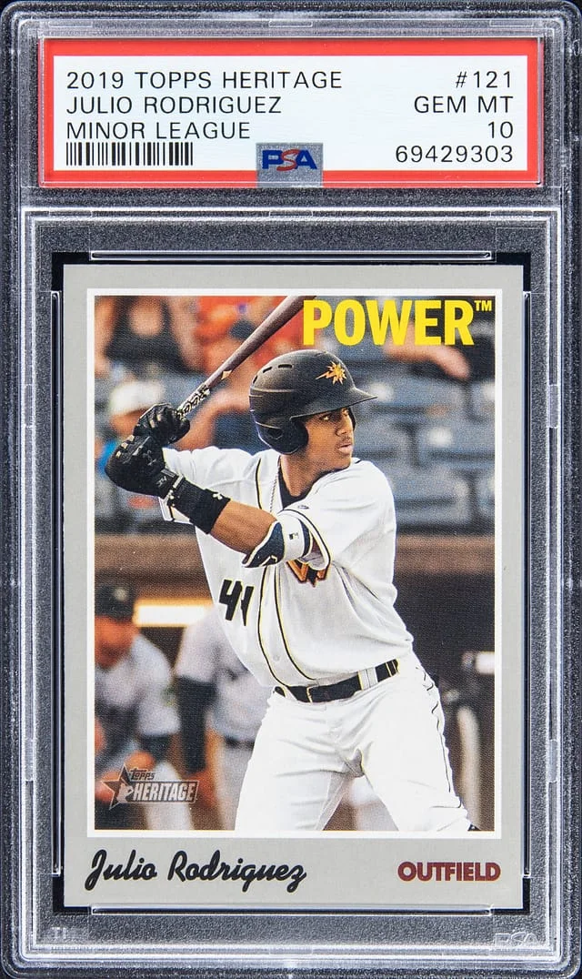 2019 Topps Heritage Minor League Julio Rodriguez #121 card image