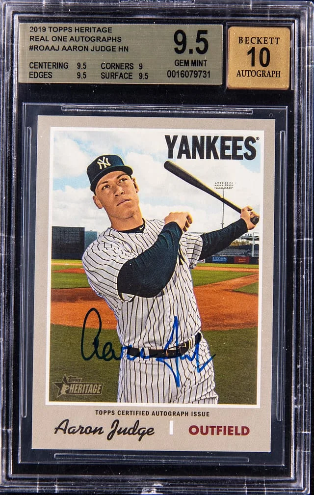 2019 Topps Heritage Real One Aaron Judge Autograph #ROA-AJ card image