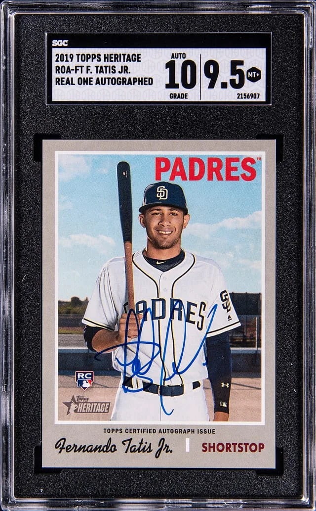 2019 Topps Heritage Real One Fernando Tatis Jr. Autograph #ROAFT card image
