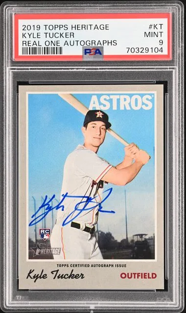 2019 Topps Heritage Real One Kyle Tucker Autograph #KT card image