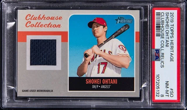 2019 Topps Heritage Shohei Ohtani Game-Used Clubhouse Collection Relics #CCR-SO card image