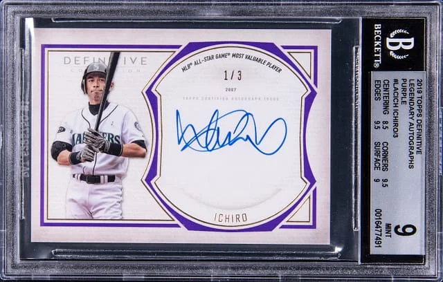 2019 Topps Ichiro Definitive Legendary Autographs Purple #LACICH card image