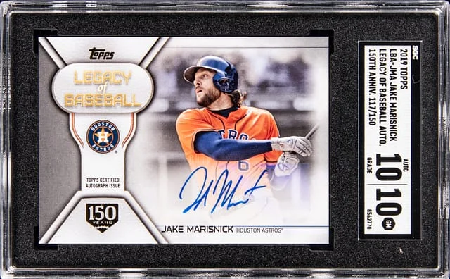 2019 Topps Jake Marisnick Legacy of Baseball 150th Anniversary #LBA-JMA card image