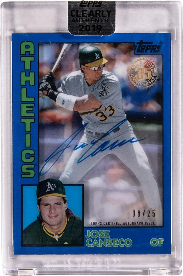 2019 Topps Jose Canseco Clearly Authentic - 35th Anniversary #TBA-JC card image