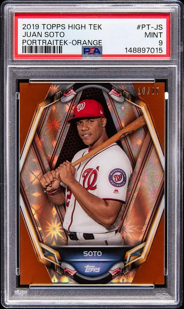 2019 Topps Juan Soto High Tek Portraitek Orange #PT-JS card image
