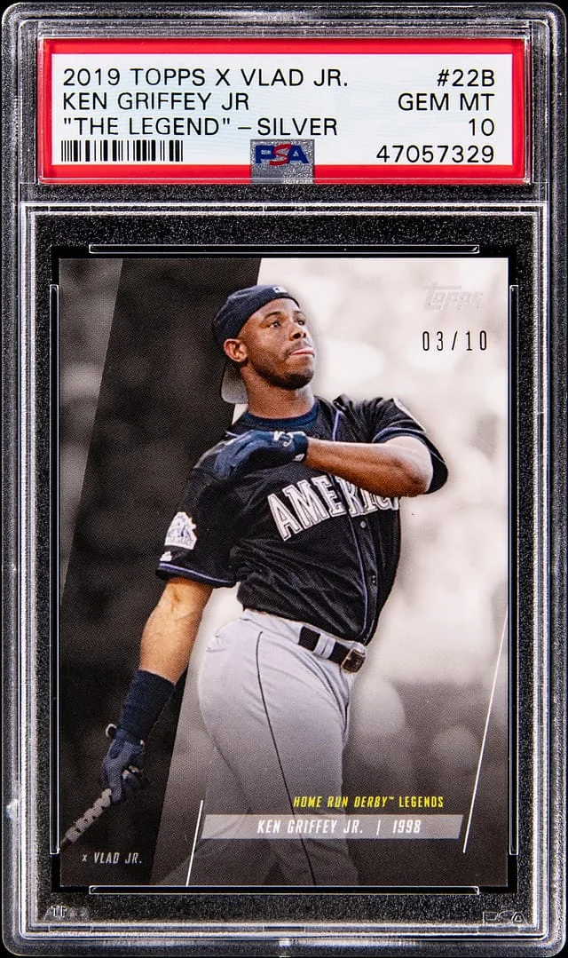 2019 Topps Ken Griffey Jr. X Vlad Jr. "The Legend" Silver #22B card image
