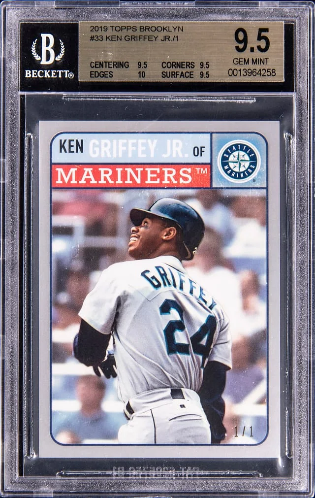2019 Topps Ken Griffey Jr. - BSA GEM MT 9.5 - True Gem Plus Brooklyn #33 card image