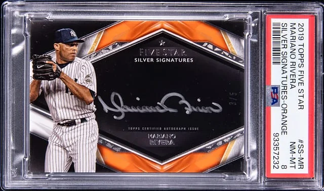 2019 Topps Mariano Rivera Five Star Silver Signatures Orange #SS-MR card image