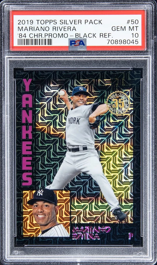 2019 Topps Mariano Rivera Silver Pack '84 Chrome Promo Black Refractor #T84-50 card image