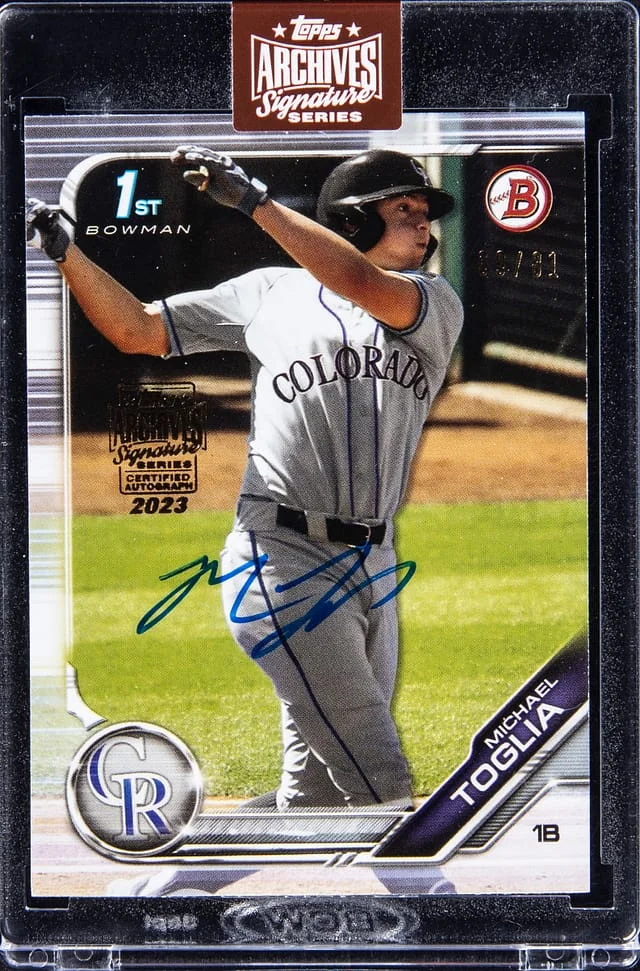 2019 Topps Michael Toglia - Topps Encased 1st Bowman Archives Signature Series #BD-64 card image