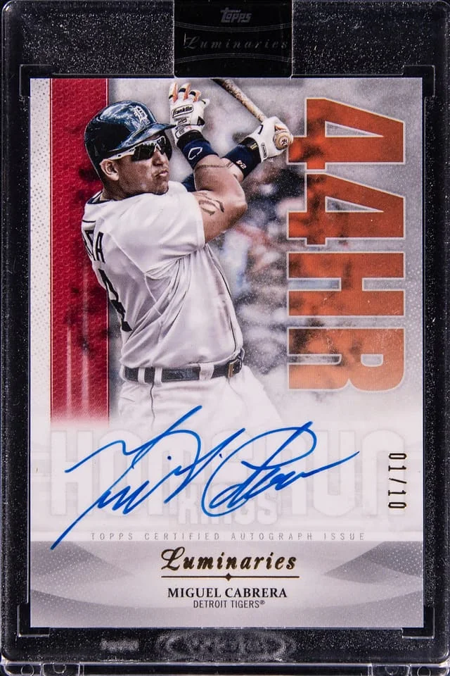 2019 Topps Miguel Cabrera Luminaries Home Run Kings Autograph #HRK-MC card image