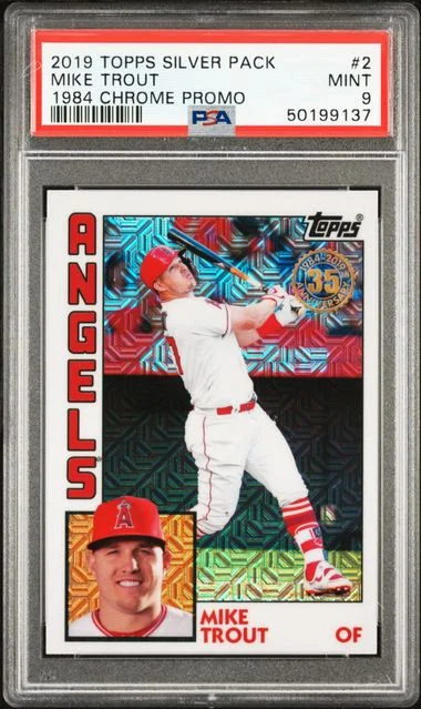 2019 Topps Mike Trout Silver Pack 1984 Chrome Promo #2 card image