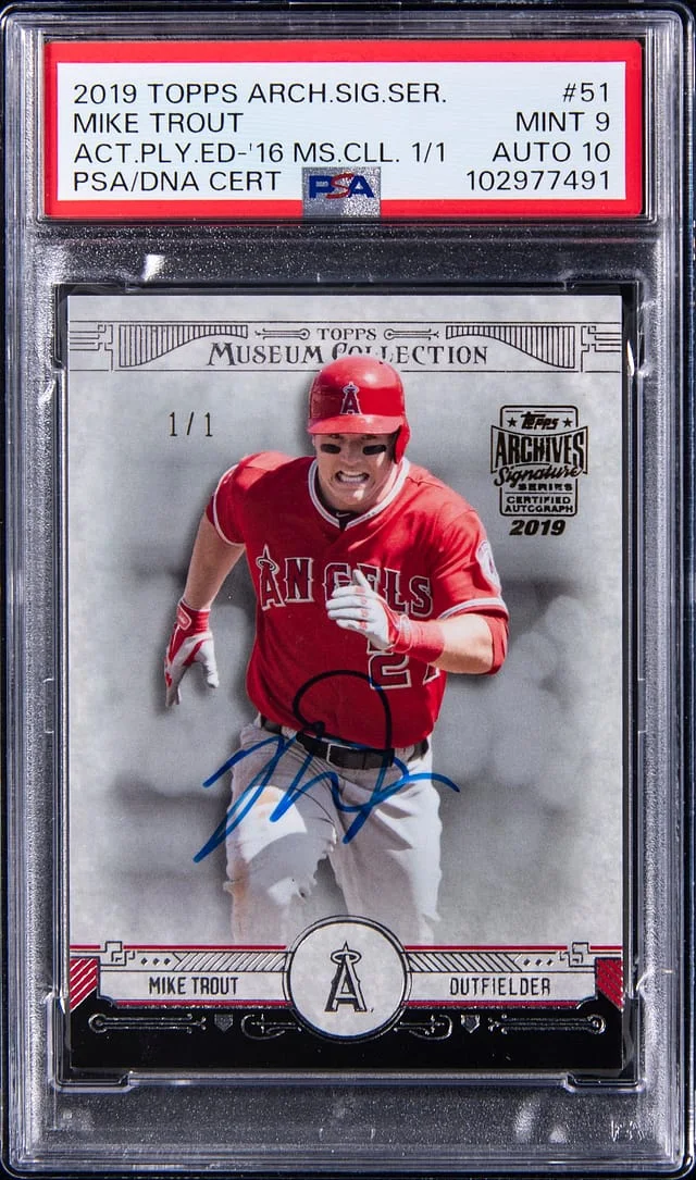 2019 Topps Mike Trout Archivs Signature Series Active Player Edition '16 Museum Collection #51 card image