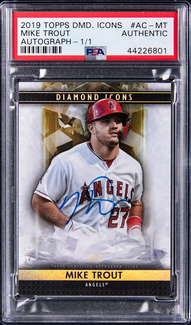 2019 Topps Mike Trout Diamond Icons Autograph #AC-MT card image