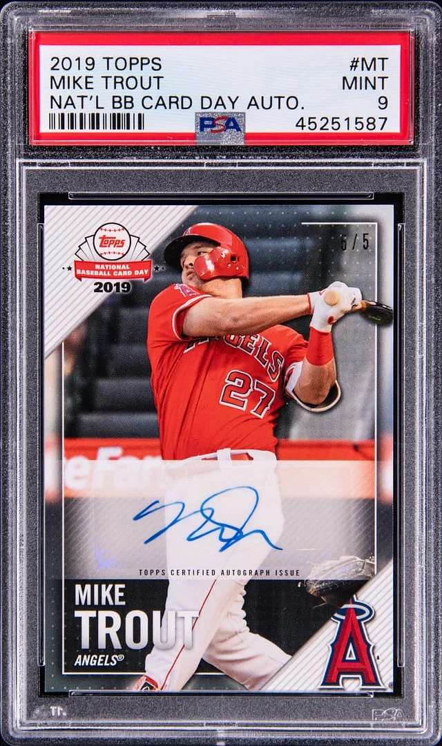 2019 Topps Mike Trout National Baseball Card Day Autograph #AU-MT card image
