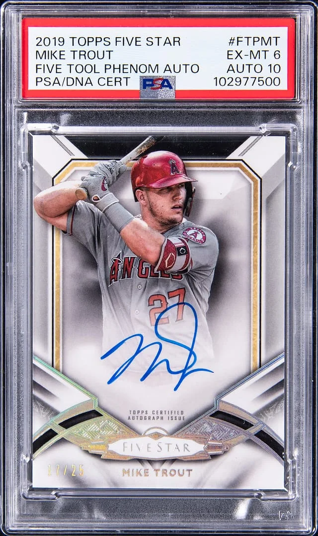 2019 Topps Mike Trout Five Star Five Tool Phenom Autographs #FTPMT card image