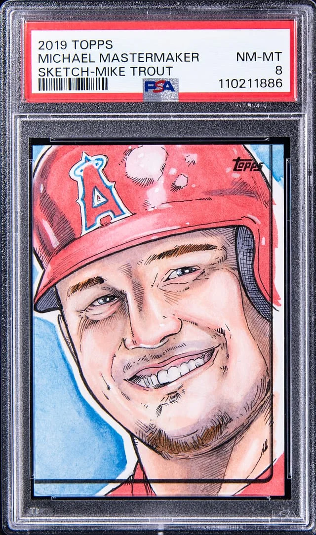 2019 Topps Mike Trout (Michael Mastermaker) Sketch #NNO card image