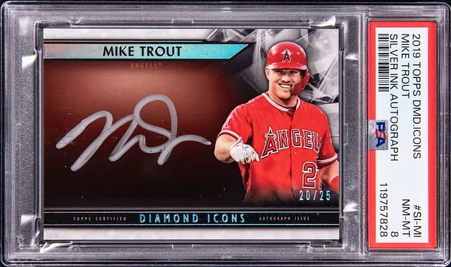 2019 Topps Mike Trout Diamond Icons Silver Ink Autograph #SI-MI card image
