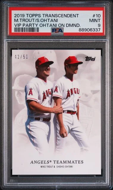2019 Topps Mike Trout/Shohei Ohtani Transcendent VIP Party Shohei Ohtani On Demand #10 card image