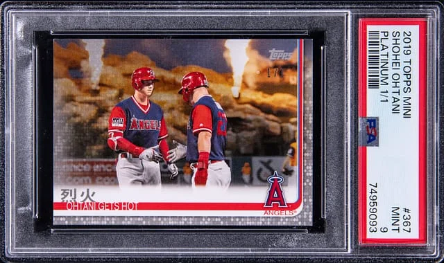 2019 Topps Mini Shohei Ohtani Platinum 1/1 #367 card image