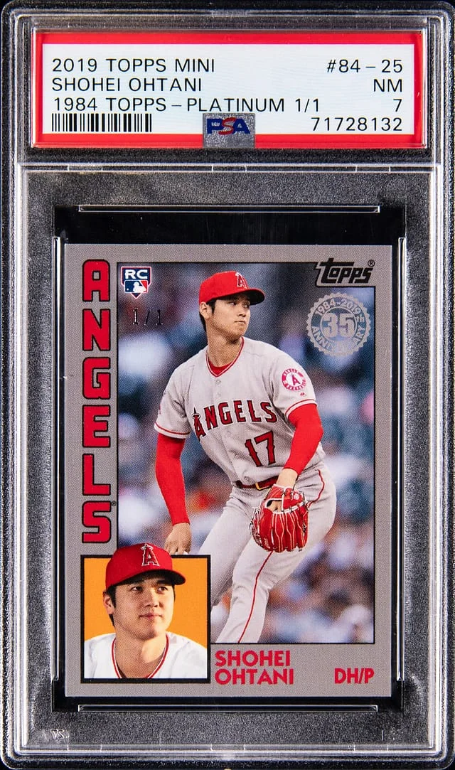 2019 Topps Mini Shohei Ohtani 1984 Topps Platinum #84-25 card image