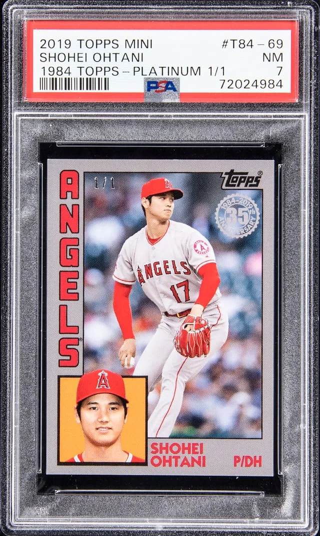 2019 Topps Mini Shohei Ohtani 1984 Topps Platinum #T84-69 card image