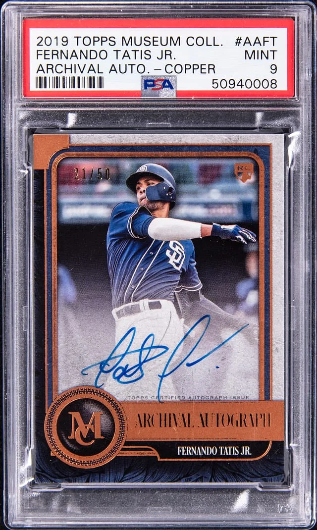 2019 Topps Museum Collection Fernando Tatis Jr. Archival Autograph Copper #AA-FT card image