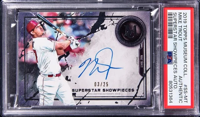 2019 Topps Museum Collection Mike Trout Superstar Showpieces Autographs #SS-MT card image