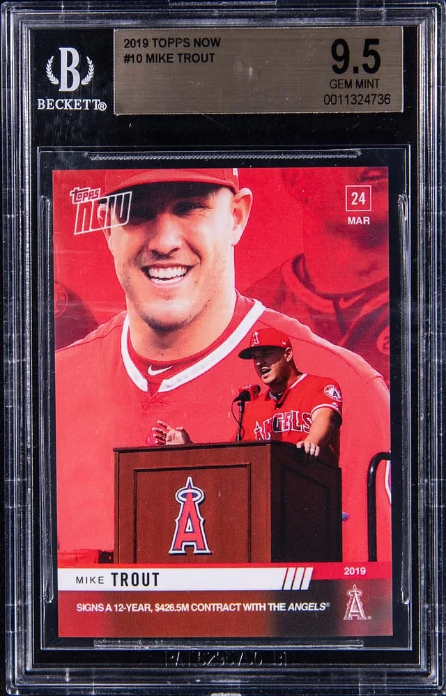 2019 Topps Now Mike Trout #10 card image