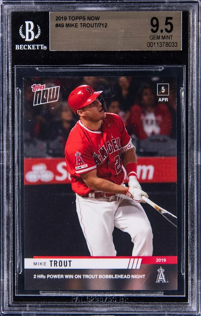 2019 Topps Now Mike Trout #49 card image