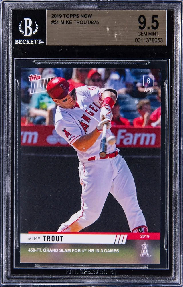 2019 Topps Now Mike Trout #51 card image
