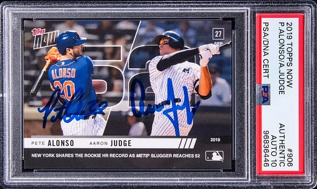 2019 Topps Now Pete Alonso/Aaron Judge #906 card image